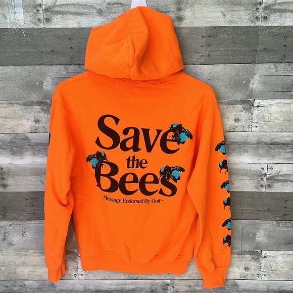 Golf Wang Other - GOLF WOLF GANG SAVE THE BEES FLOWERBOY ORANGE HOODIE MENS SMALL